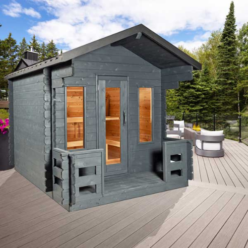Dundalk Leisurecraft  Georgian Cabin Sauna with Porch CTC88PW