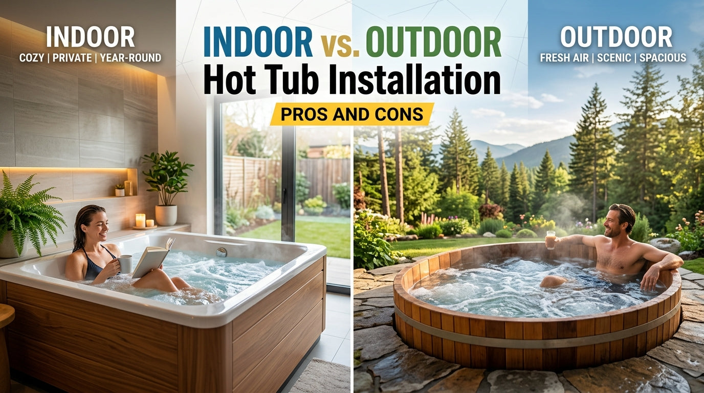indoor vs outdoor hot tub