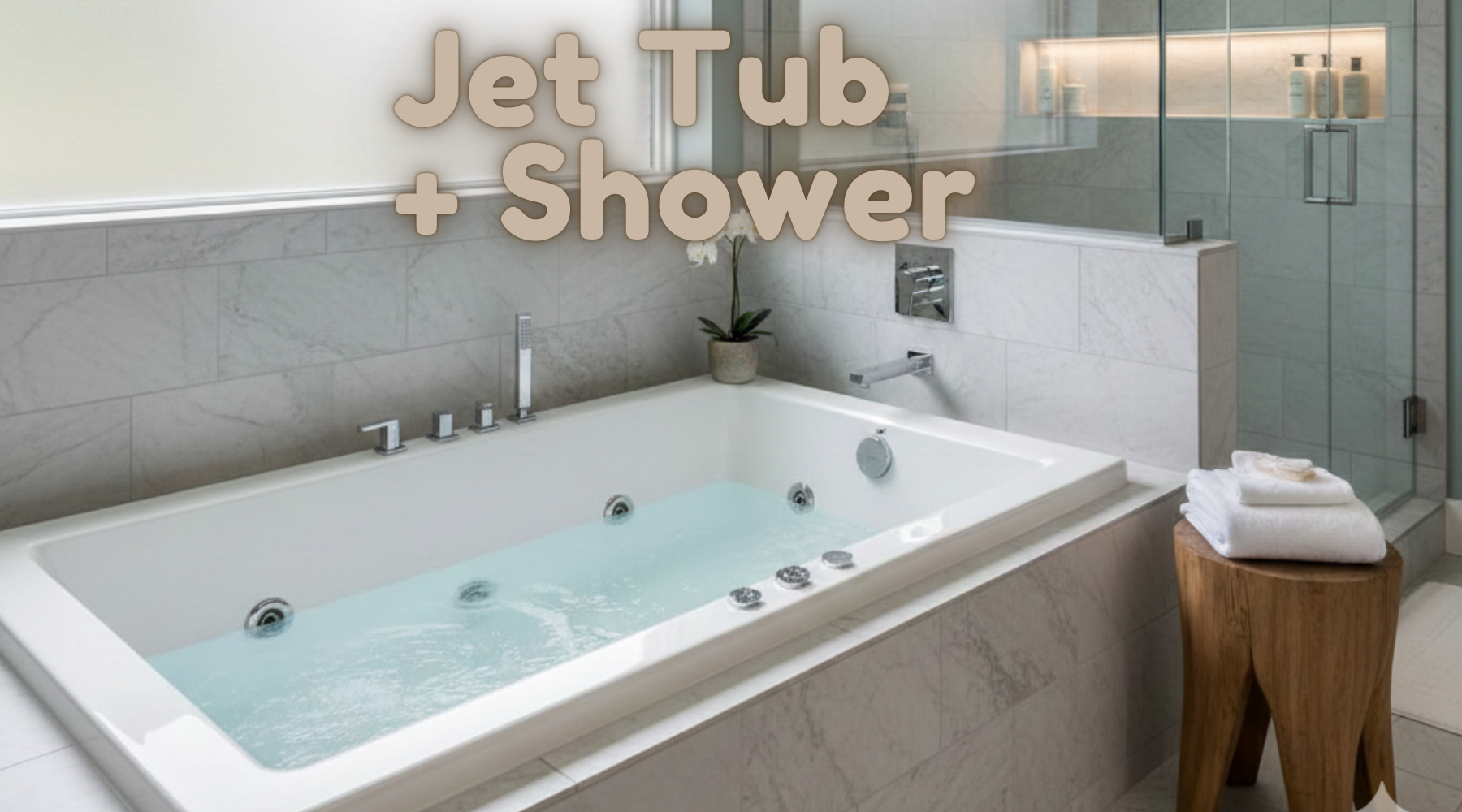 Jet Tub and Shower Combo for Luxurious Relaxation at Home