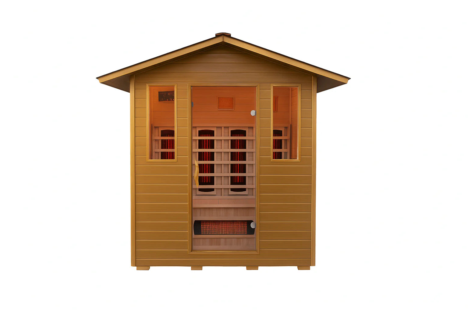 Sunray Cayenne 4 Person, Outdoor Infrared Sauna - Canadian Hemlock | HL400D3